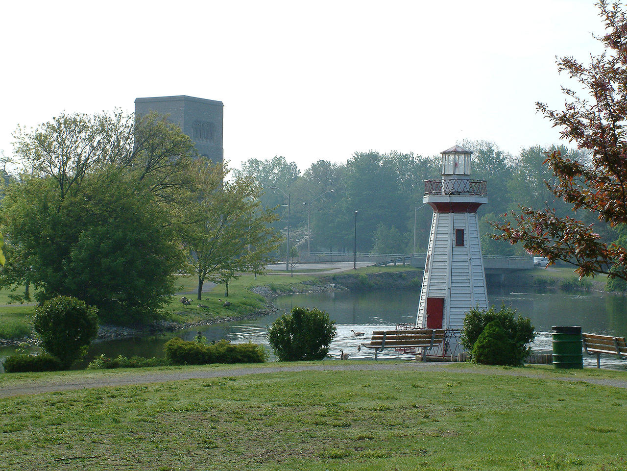 Lighthouse beside the water in Simcoe, Ontario